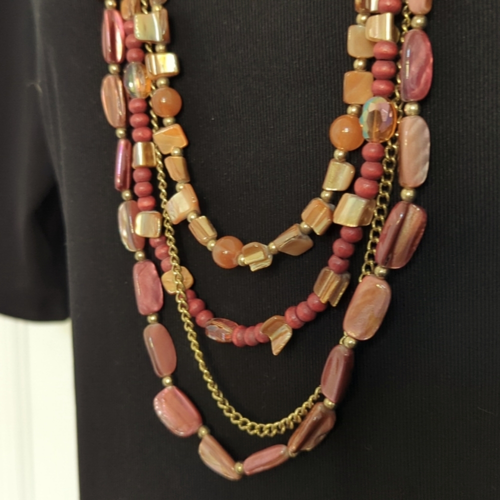 Shell multi strand necklace